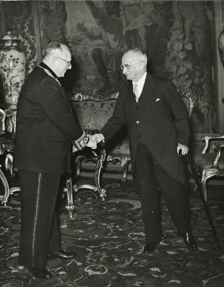 Presentazione delle lettere credenziali dell'Ambasciatore dell'URSS, S. E. il Signor Alexandr Efremivic Bogomolov