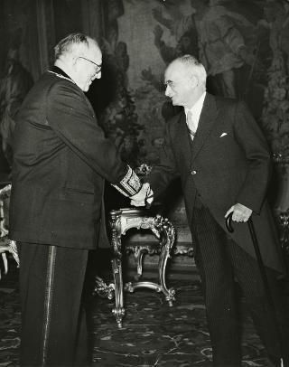 Presentazione delle lettere credenziali dell'Ambasciatore dell'URSS, S. E. il Signor Alexandr Efremivic Bogomolov