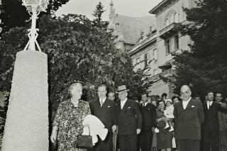 Visita di Giuseppe Pella ai coniugi Einaudi (Saint Vincent)