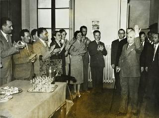 Visita del Presidente della Repubblica Luigi Einaudi alla Casa editrice Le Monnier (Firenze)