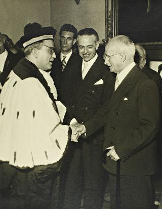 Visita del Presidente della Repubblica Luigi Einaudi all'Università di Torino