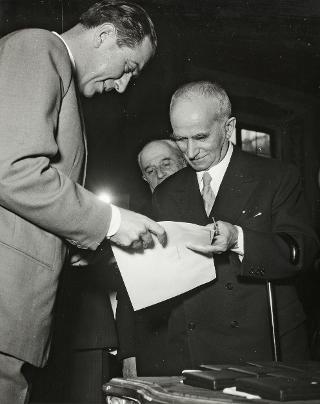 Intervento del Presidente della Repubblica Luigi Einaudi alla cerimonia commemorativa del X anno di attività della Associazione nazionale ingegneri e architetti (Roma, Campidoglio)