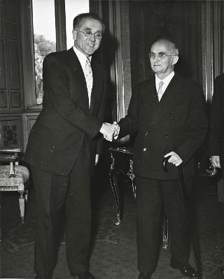 Visita al Quirinale del Ministro jugoslavo del Commercio con l'estero, Signor Osman Karabejovic
