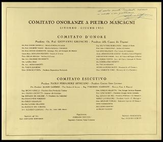 Onoranze a Pietro Mascagni a Livorno nel giugno 1951