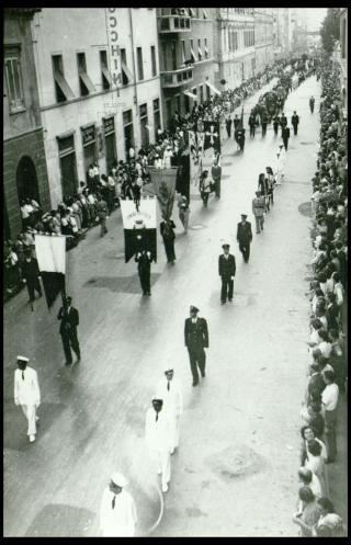 Onoranze a Pietro Mascagni a Livorno nel giugno 1951