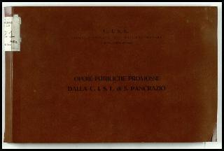 Opere pubbliche promosse dalla C.I.S.L. Unione comunale sindacati lavoratori S. Pancrazio (Parma)