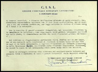 Opere pubbliche promosse dalla C.I.S.L. Unione comunale sindacati lavoratori S. Pancrazio (Parma)