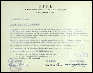 Opere pubbliche promosse dalla C.I.S.L. Unione comunale sindacati lavoratori S. Pancrazio (Parma)