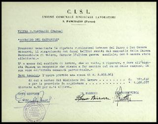Opere pubbliche promosse dalla C.I.S.L. Unione comunale sindacati lavoratori S. Pancrazio (Parma)