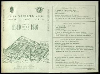 La Fiera internazionale dell'agricoltura di Verona nelle edizioni 1952, 1955 e 1956