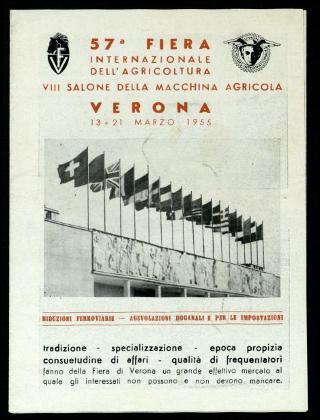 La Fiera internazionale dell'agricoltura di Verona nelle edizioni 1952, 1955 e 1956