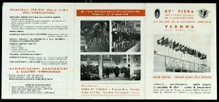 La Fiera internazionale dell'agricoltura di Verona nelle edizioni 1952, 1955 e 1956