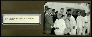 Cerimonia del ricevimento della statua della Madonna consolatrice offerta dai Cavalieri del Santo Sepolcro di Gerusalemme all'Ergastolo di Santo Stefano l'8 agosto 1953