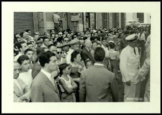 Giovanni Gronchi all'inaugurazione della XV manifestazione dell'Ente fiera internazionale della pesca di Ancona