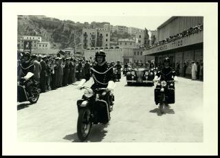 Giovanni Gronchi all'inaugurazione della XV manifestazione dell'Ente fiera internazionale della pesca di Ancona