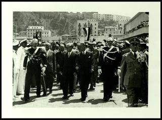 Giovanni Gronchi all'inaugurazione della XV manifestazione dell'Ente fiera internazionale della pesca di Ancona