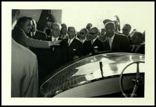 Giovanni Gronchi all'inaugurazione della XV manifestazione dell'Ente fiera internazionale della pesca di Ancona
