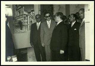 Giovanni Gronchi all'inaugurazione della XV manifestazione dell'Ente fiera internazionale della pesca di Ancona