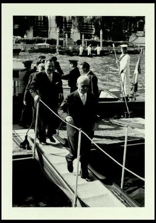 Visita di Giovanni Gronchi a Verona il 6 agosto 1955 e a Venezia il 18 settembre 1955