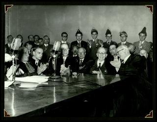 Giovanni Gronchi visita l'Università di Palermo