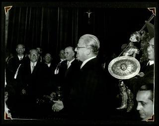 Giovanni Gronchi visita l'Università di Palermo