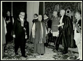 Giovanni Gronchi all'udienza pontificia in Vaticano