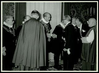 Giovanni Gronchi all'udienza pontificia in Vaticano