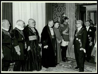Giovanni Gronchi all'udienza pontificia in Vaticano