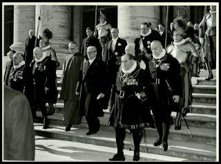 Giovanni Gronchi all'udienza pontificia in Vaticano