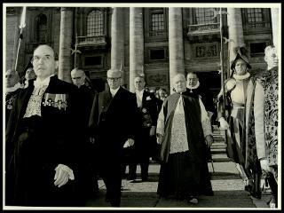 Giovanni Gronchi all'udienza pontificia in Vaticano