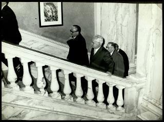 Giovanni Gronchi in visita alla città di Carrara