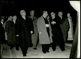 Giovanni Gronchi in visita alla città di Carrara