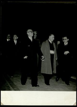 Giovanni Gronchi in visita alla città di Carrara
