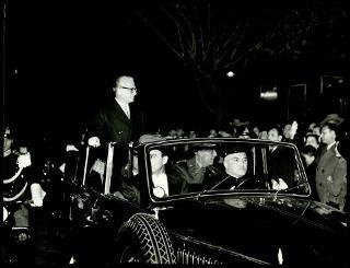 Giovanni Gronchi in visita alla città di Carrara