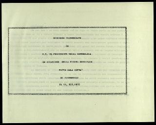 Giovanni Gronchi visita la città di Pontremoli