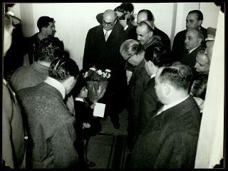 Giovanni Gronchi visita la città di Pontremoli