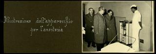 Giovanni Gronchi visita l'ospedale militare principale "Sottotenente Medico Attilio Friggeri Medaglia d'oro al Valor militare" di Roma (Ospedale del Celio)