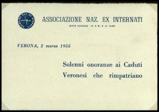 Testimonianze dell'Associazione nazionale ex internati raccolte nel decennale della Liberazione