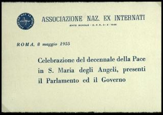 Testimonianze dell'Associazione nazionale ex internati raccolte nel decennale della Liberazione