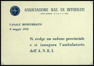 Testimonianze dell'Associazione nazionale ex internati raccolte nel decennale della Liberazione