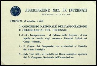 Testimonianze dell'Associazione nazionale ex internati raccolte nel decennale della Liberazione