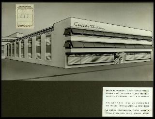 Testimonianze delle officine grafiche Trevisan di Castelfranco Veneto con la documentazione della distruzione a causa di un incendio il 9 gennaio 1956 fino alla ripresa dell'attività nel gennaio 1957