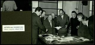 Testimonianze delle officine grafiche Trevisan di Castelfranco Veneto con la documentazione della distruzione a causa di un incendio il 9 gennaio 1956 fino alla ripresa dell'attività nel gennaio 1957