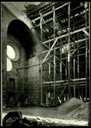 Costruzione del tempio dedicato ai caduti e dispersi in Russia a Cargnacco nel 1956 su progetto dell'architetto Giacomo Della Mea di Udine