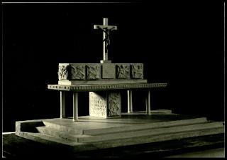 Costruzione del tempio dedicato ai caduti e dispersi in Russia a Cargnacco nel 1956 su progetto dell'architetto Giacomo Della Mea di Udine