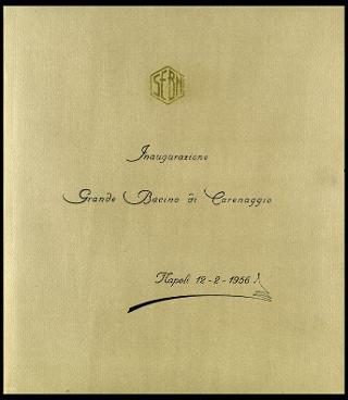 Giovanni Gronchi partecipa all'inaugurazione del grande bacino di carenaggio della Società esercizio bacini napoletani