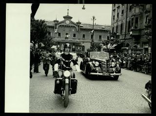 Giovanni Gronchi partecipa alla celebrazione del Cinquantenario del traforo del Sempione (1906-1956)