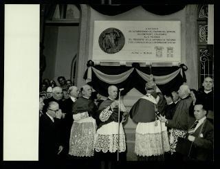 Giovanni Gronchi partecipa alla celebrazione del Cinquantenario del traforo del Sempione (1906-1956)
