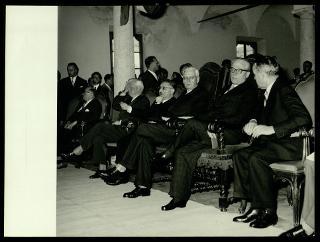 Giovanni Gronchi partecipa alla celebrazione del Cinquantenario del traforo del Sempione (1906-1956)