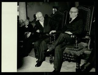 Giovanni Gronchi partecipa alla celebrazione del Cinquantenario del traforo del Sempione (1906-1956)